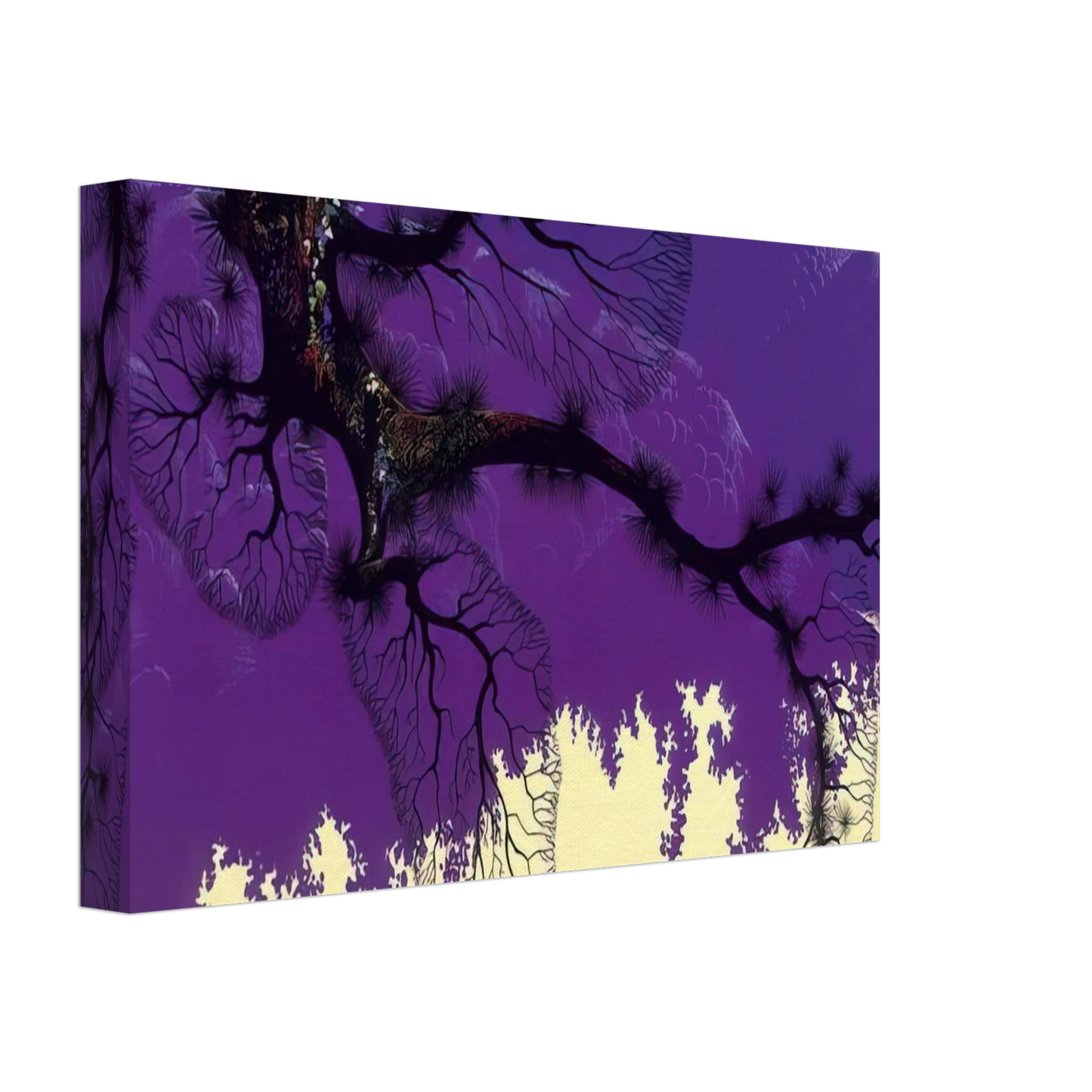 Eyvind Earle - Purple Coastline Canvas - 70x100 cm / 28x40 inches-canvas