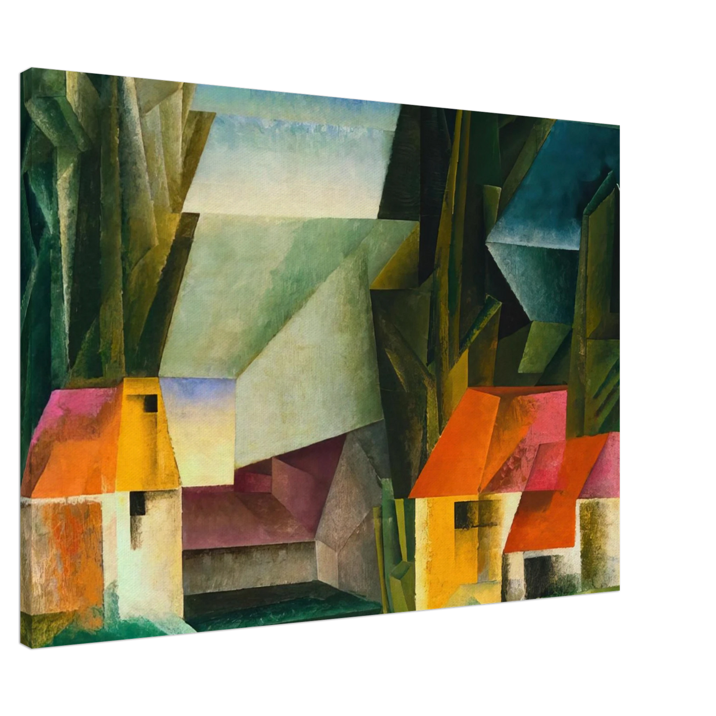 Lyonel Feininger - HOPFGARTEN 1920 Canvas - 20x30 cm / 8x12 inches-canvas