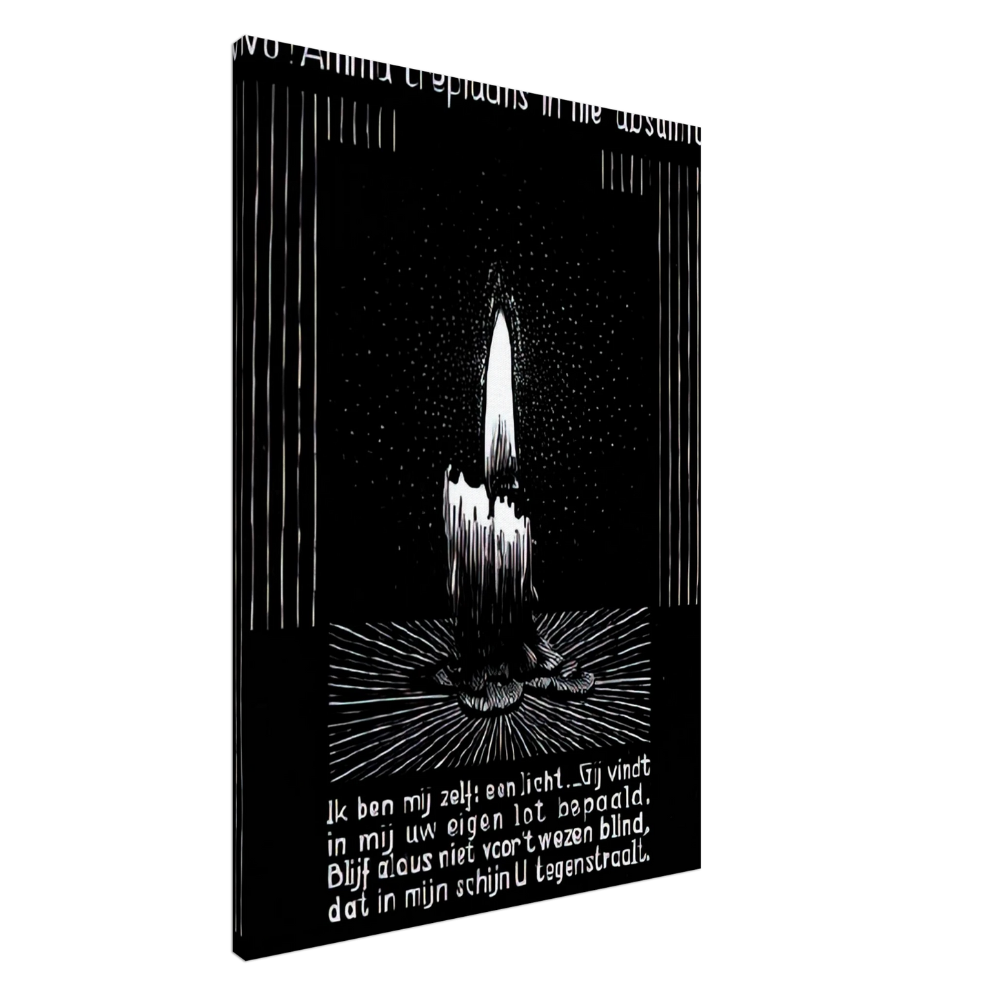 MC Escher - EMBLEMATA CANDLE FLAME Canvas - 20x30 cm / 8x12 inches-canvas