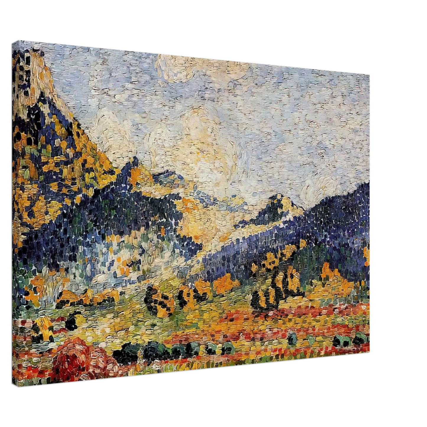 Henri-Edmond Cross - Les Petits, Montagnes Mauresques Canvas - 20x30 cm / 8x12 inches-canvas