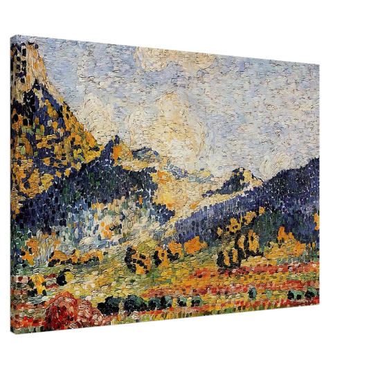 Henri-Edmond Cross - Les Petits, Montagnes Mauresques Canvas - 20x30 cm / 8x12 inches-canvas
