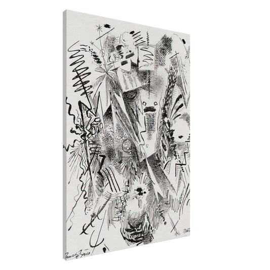 Rudolf Bauer - BANTAMA 1921 Canvas - 20x30 cm / 8x12 inches-canvas