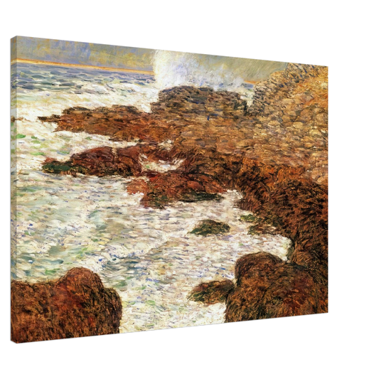 Childe Hassam - Seaweed and Surf, Appledore Canvas - 20x30 cm / 8x12 inches-canvas