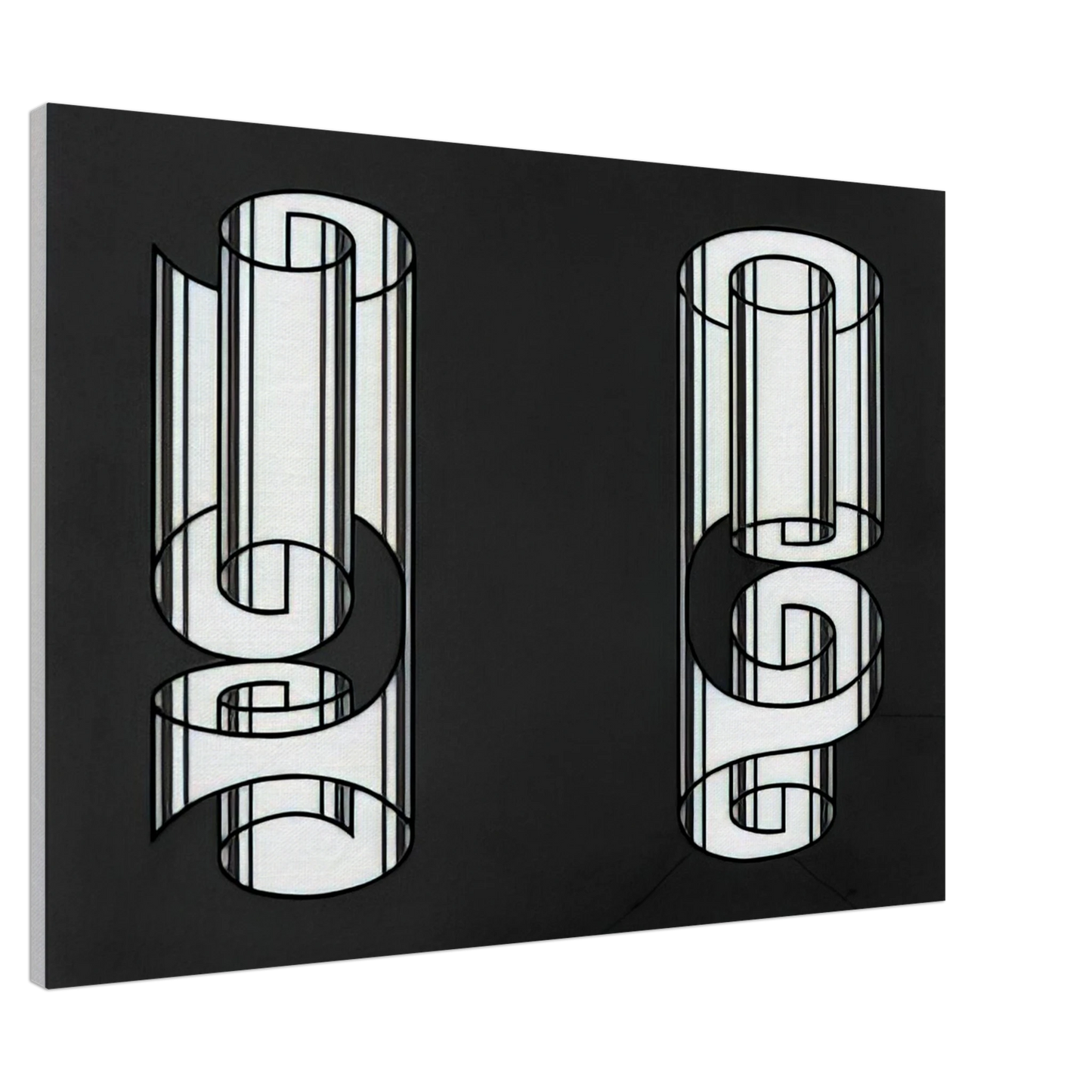 Josef Albers - ROLLED WRONGLY 1931 Canvas - 20x30 cm / 8x12 inches-canvas