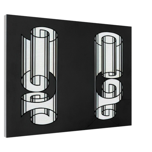 Josef Albers - ROLLED WRONGLY 1931 Canvas - 20x30 cm / 8x12 inches-canvas