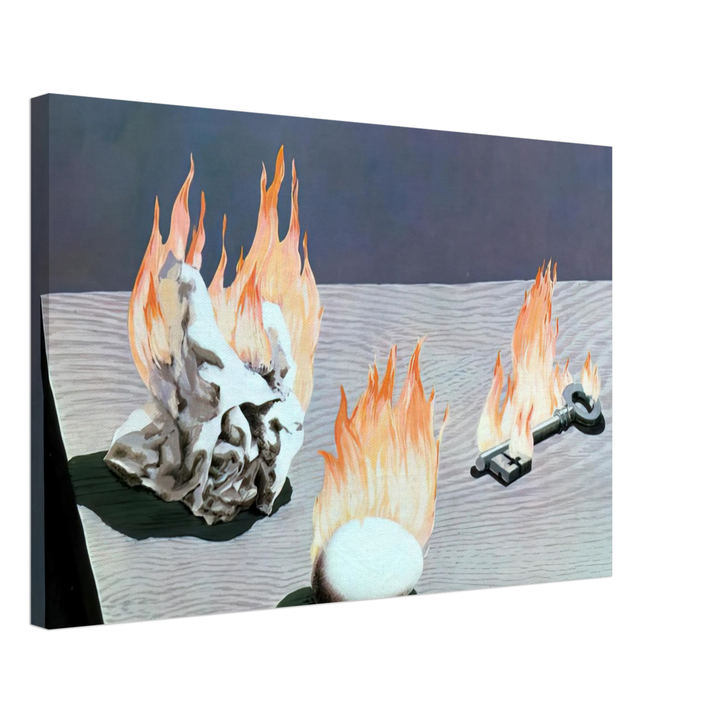 Rene Magritte - THE LADDER OF FIRE 1939 Canvas - 40x60 cm / 16x24 inches-canvas