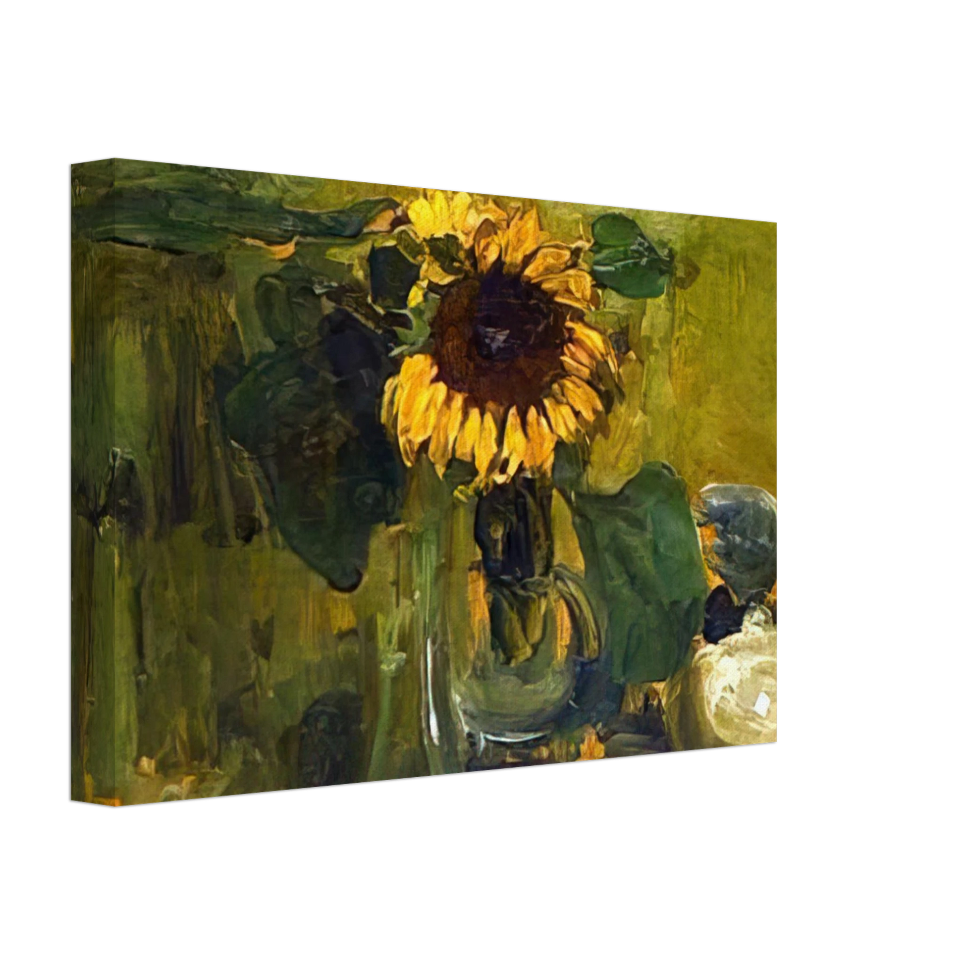 Piet Mondrian - Still life with Sunflower Canvas - 70x100 cm / 28x40 inches-canvas