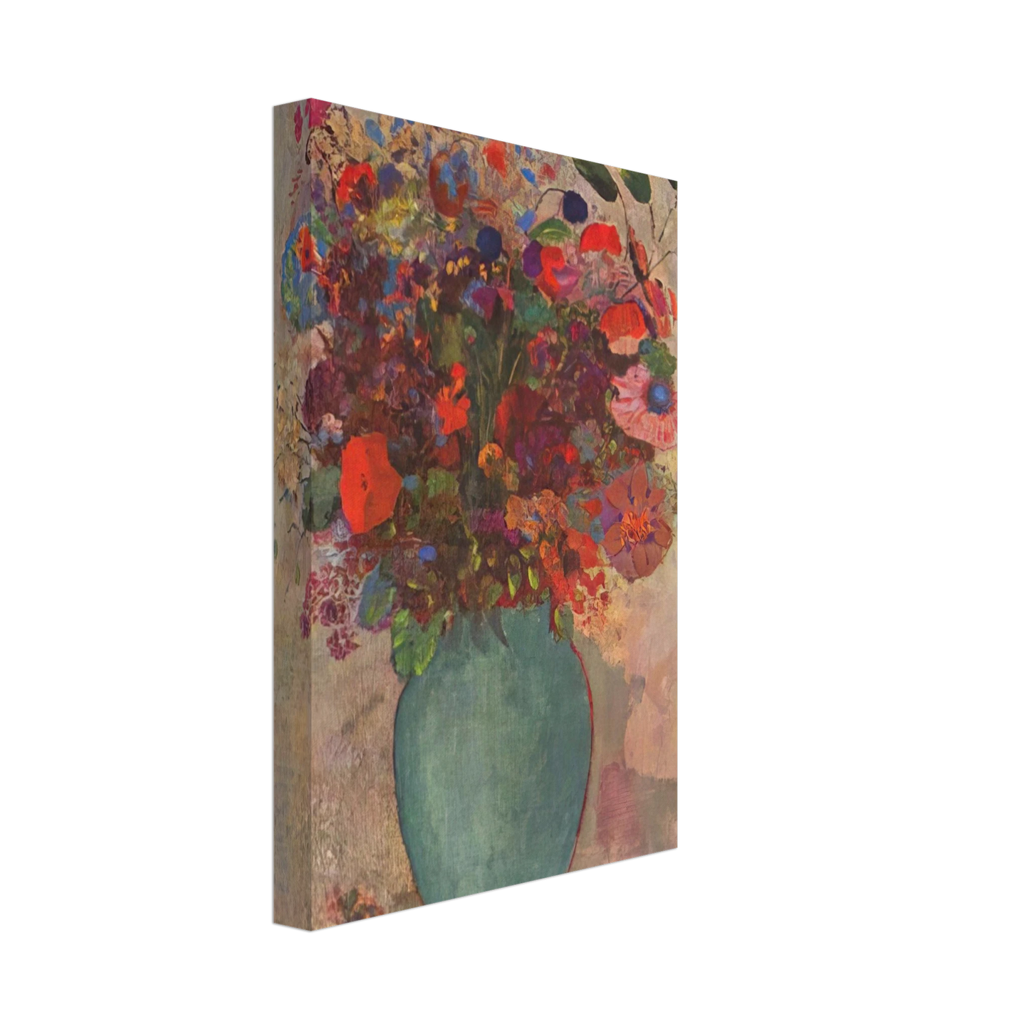 Odilon Redon - THE TURQUOISE VASE Canvas - 70x100 cm / 28x40 inches-canvas
