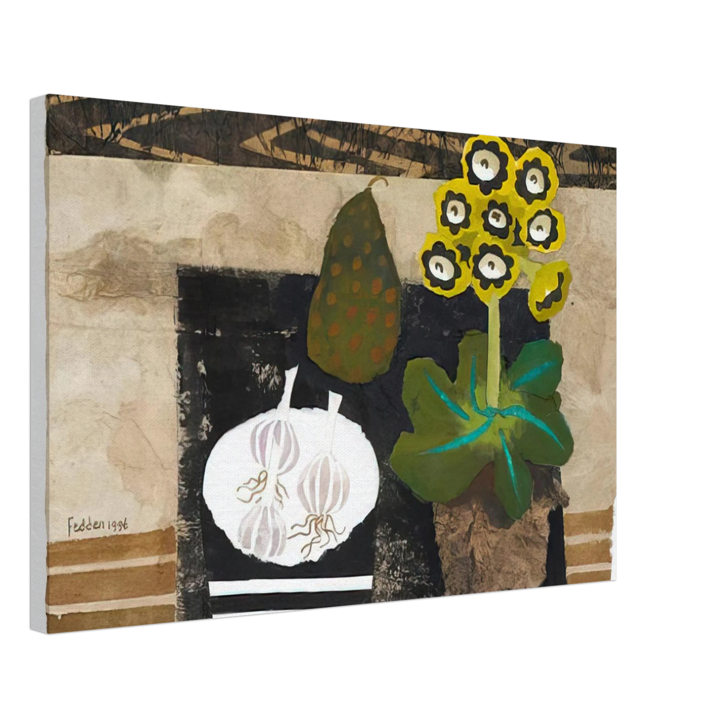 Mary Fedden - Auricula - 1996 Canvas - 70x100 cm / 28x40 inches-canvas