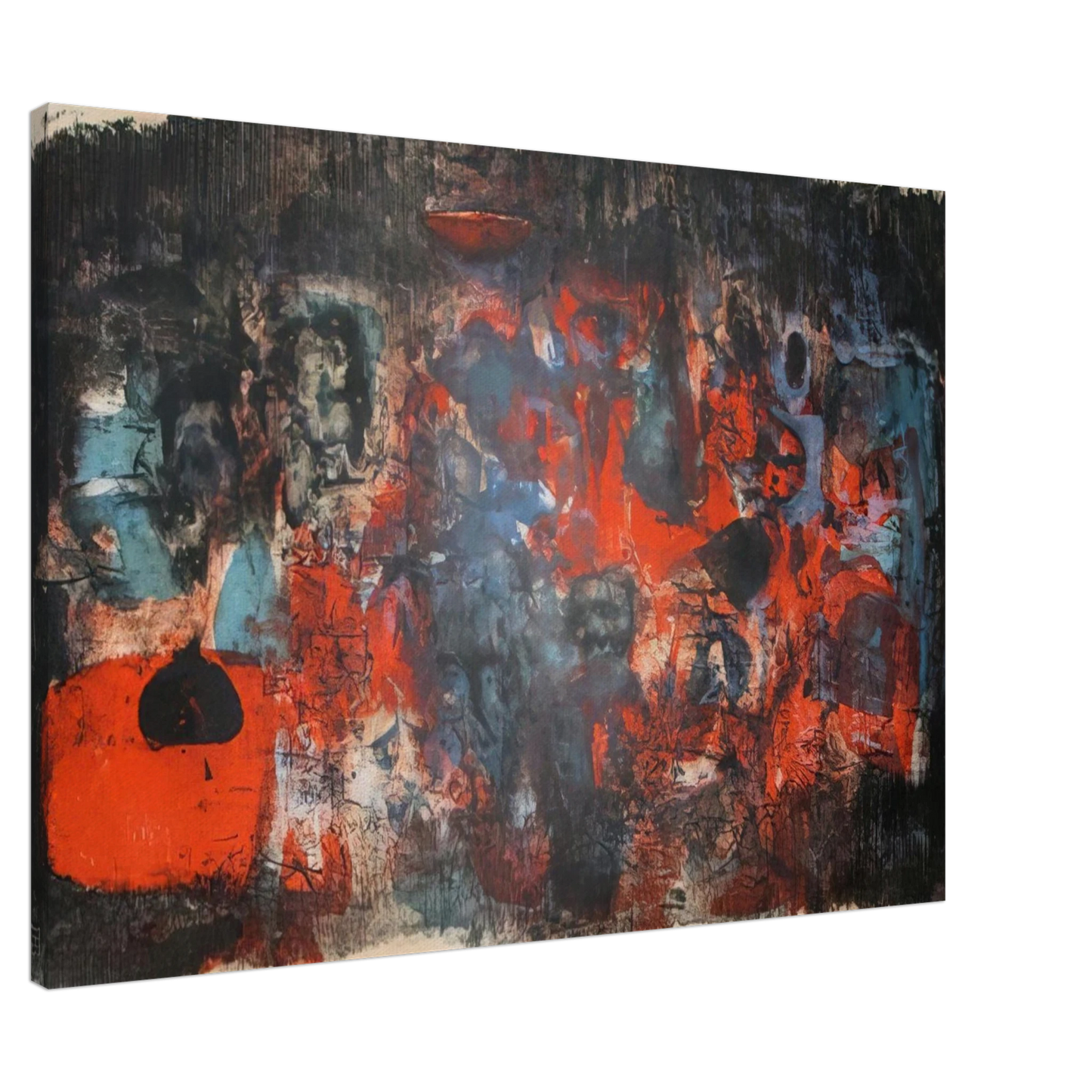 Zao Wou-Ki - UNTITLED 1956 Canvas - 20x30 cm / 8x12 inches-canvas