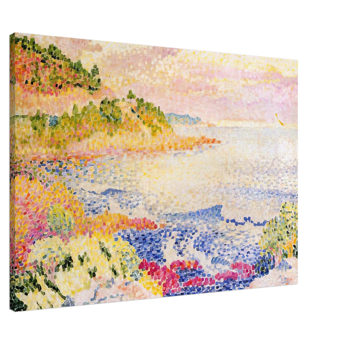 Henri-Edmond Cross - The Maures Canvas - 20x30 cm / 8x12 inches-canvas