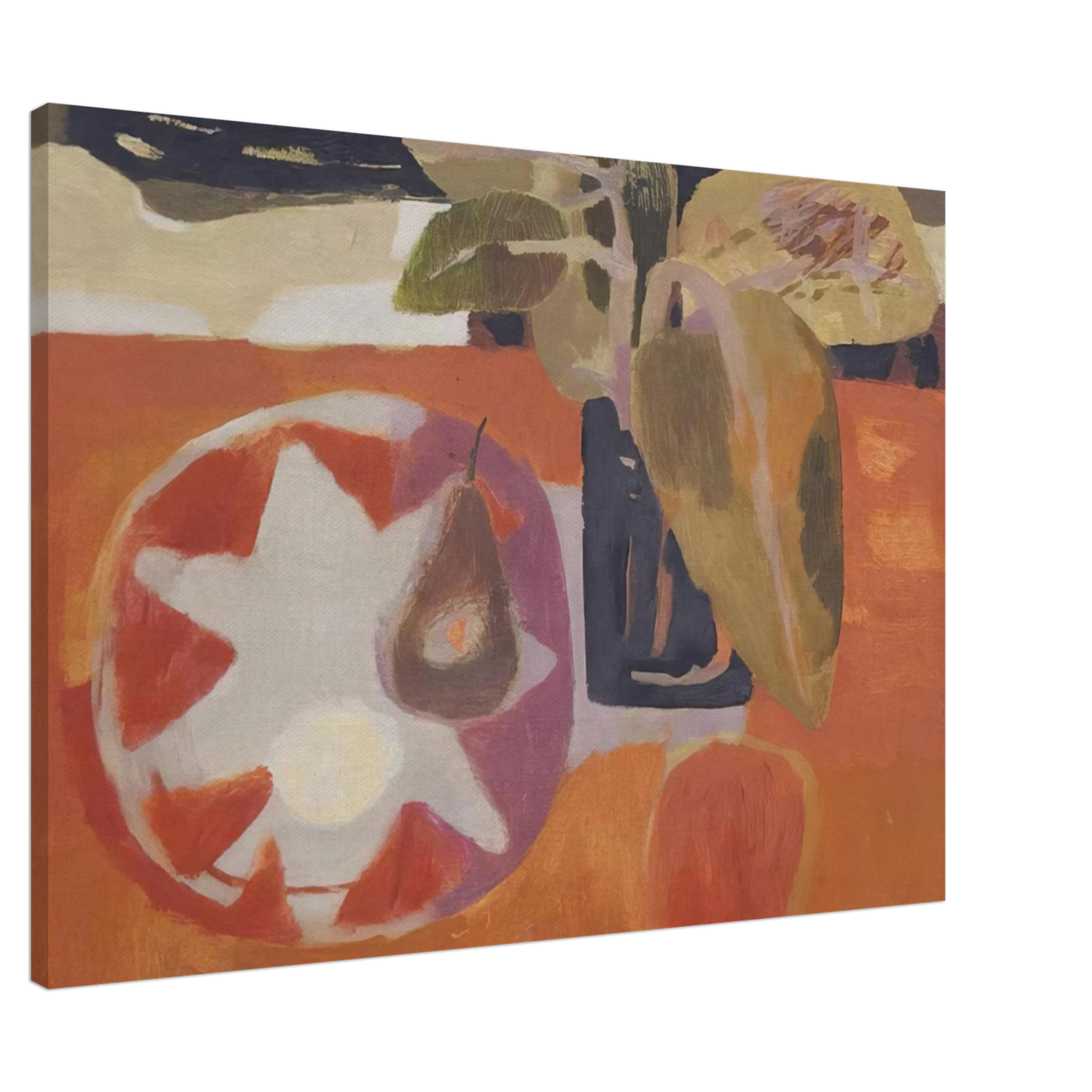 Mary Fedden - Leaves - 1963 Canvas - 20x30 cm / 8x12 inches-canvas