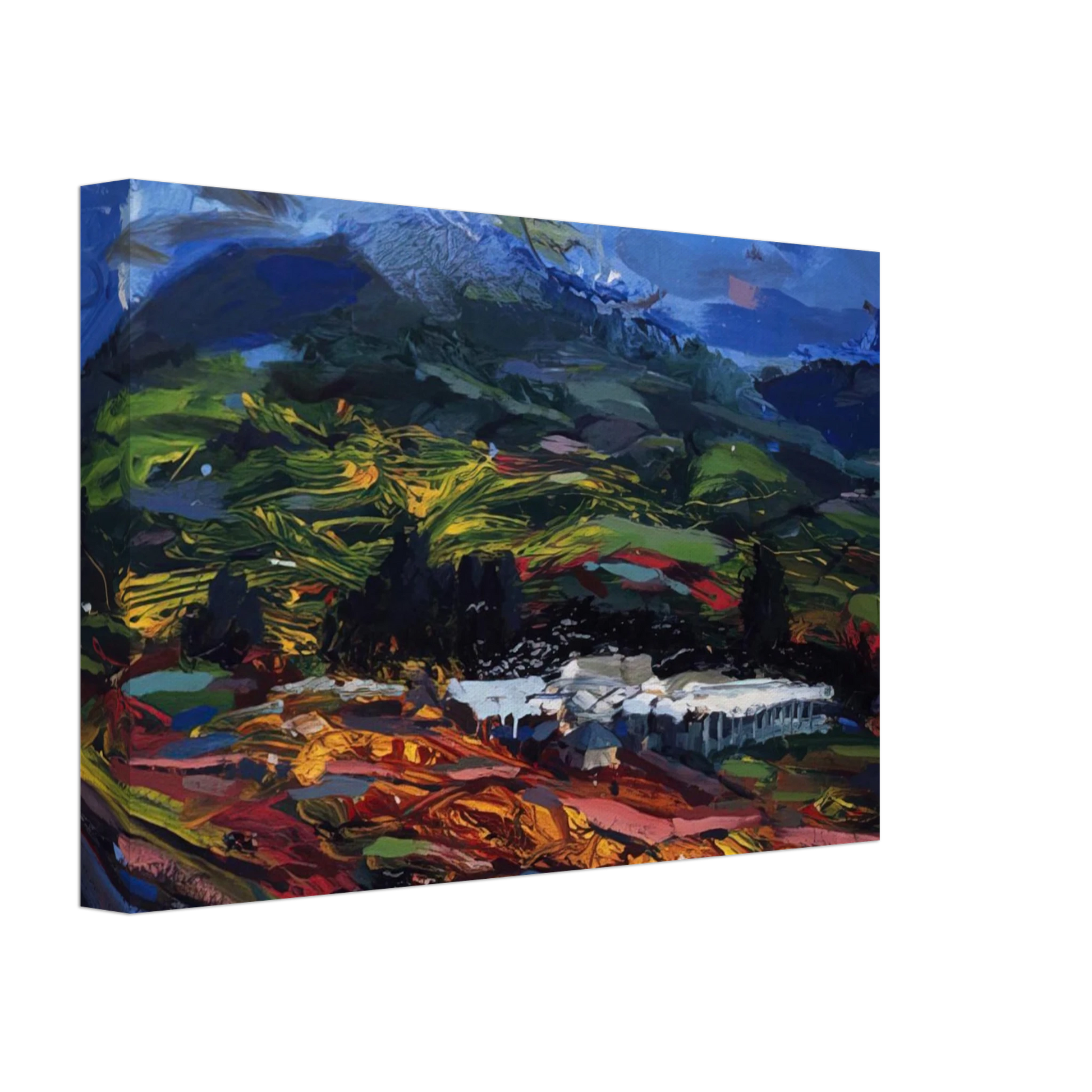 Gebre Kristos Desta - Untitled - Abstract Expressionism, Neo-Expressionism Canvas - 40x60 cm / 16x24 inches-canvas