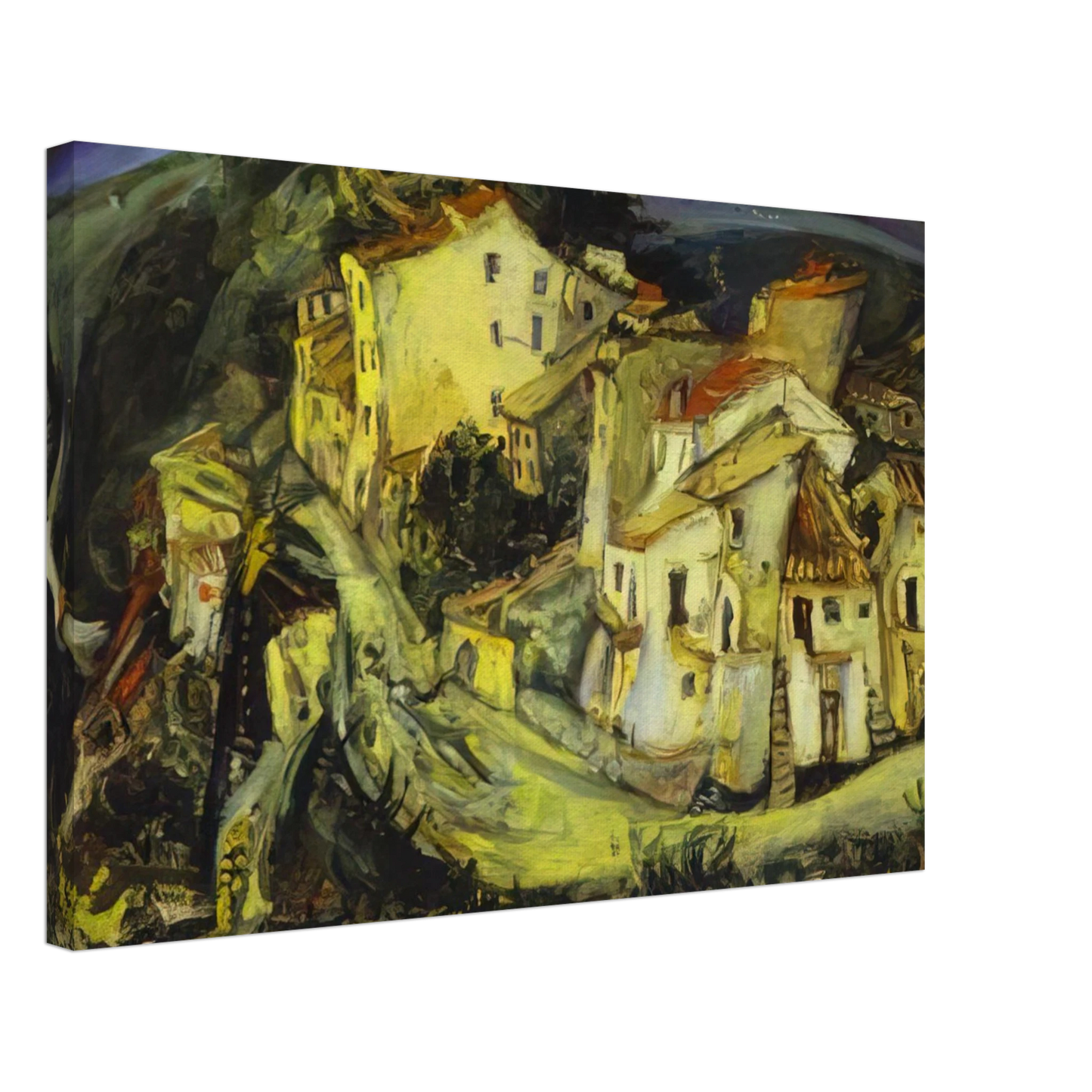 Chaim Soutine - HOUSES OF CAGNES Canvas - 70x100 cm / 28x40 inches-canvas