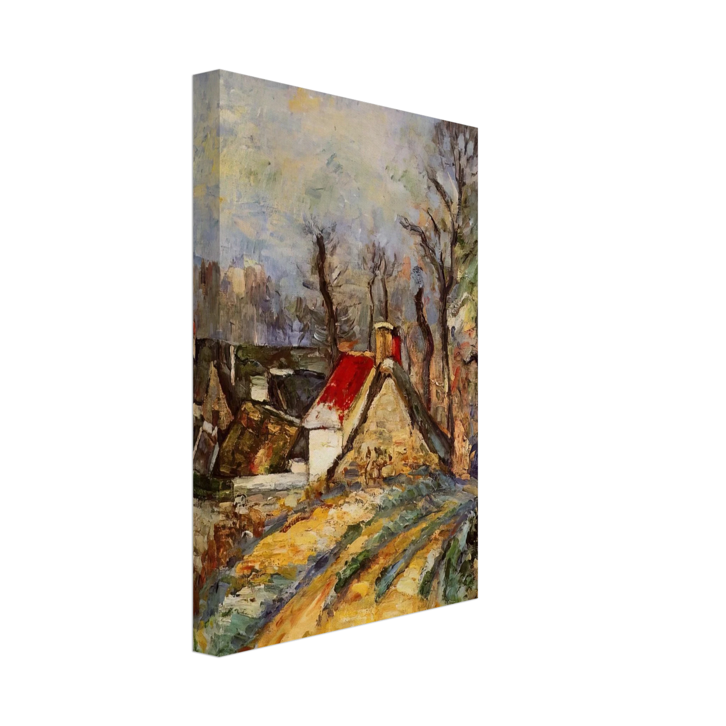 Paul Cezanne - The Turn in the Road at Auvers Canvas - 70x100 cm / 28x40 inches-canvas