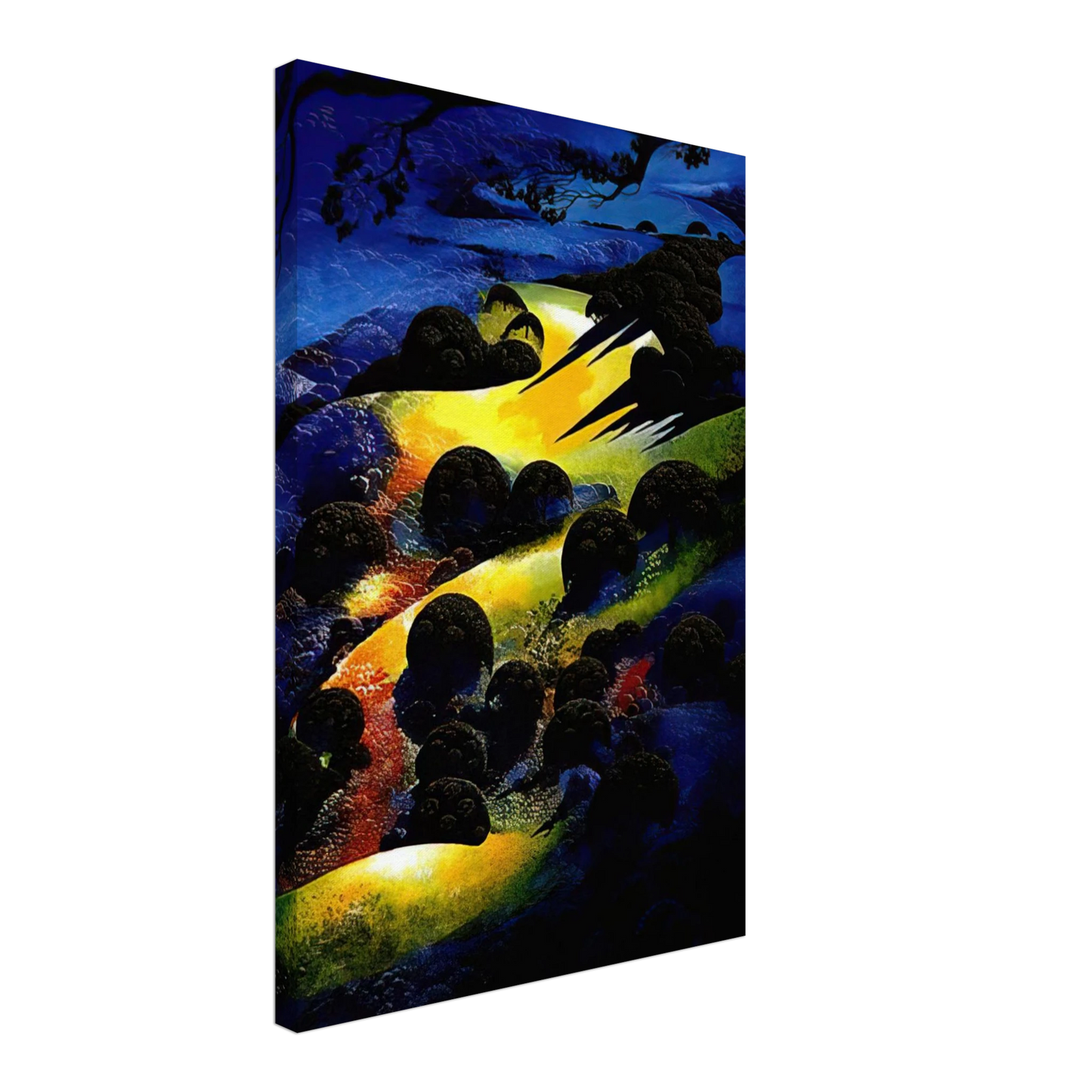 Eyvind Earle - Sunset Flame Canvas - 40x60 cm / 16x24 inches-canvas