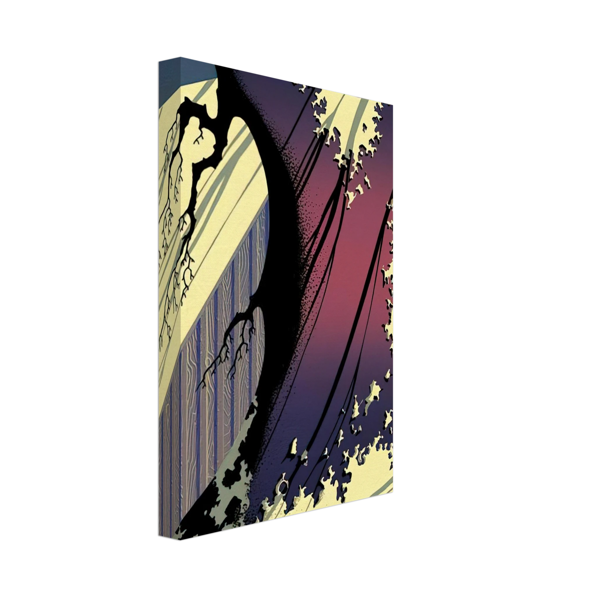 Eyvind Earle - Mauve Barn Canvas - 70x100 cm / 28x40 inches-canvas