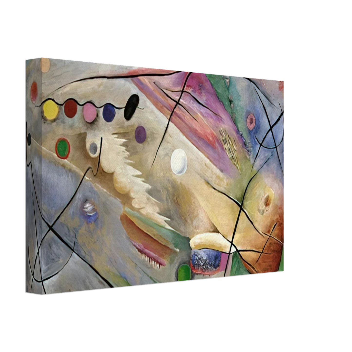 Rudolf Bauer - LINES 1922 Canvas - 70x100 cm / 28x40 inches-canvas