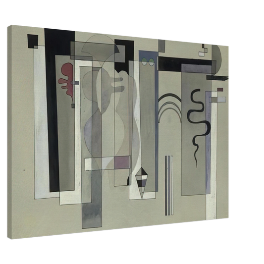 Wassily Kandinsky - SURFACES MEETING 1934 Canvas - 20x30 cm / 8x12 inches-canvas