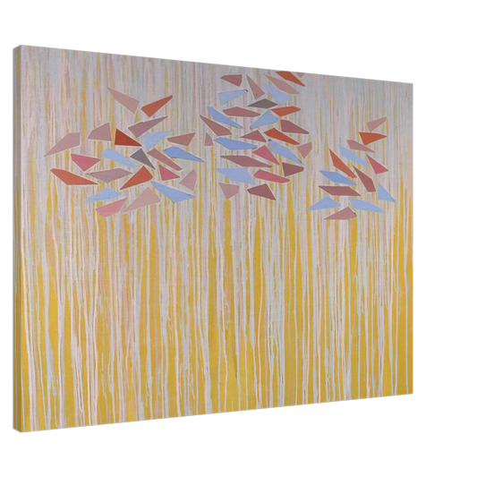 Robert Goodnough - Vari-color gold - 1976 Canvas - 20x30 cm / 8x12 inches-canvas