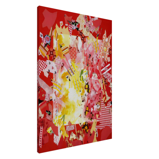 Miriam Schapiro - Explode - 1972 Canvas - 20x30 cm / 8x12 inches-canvas