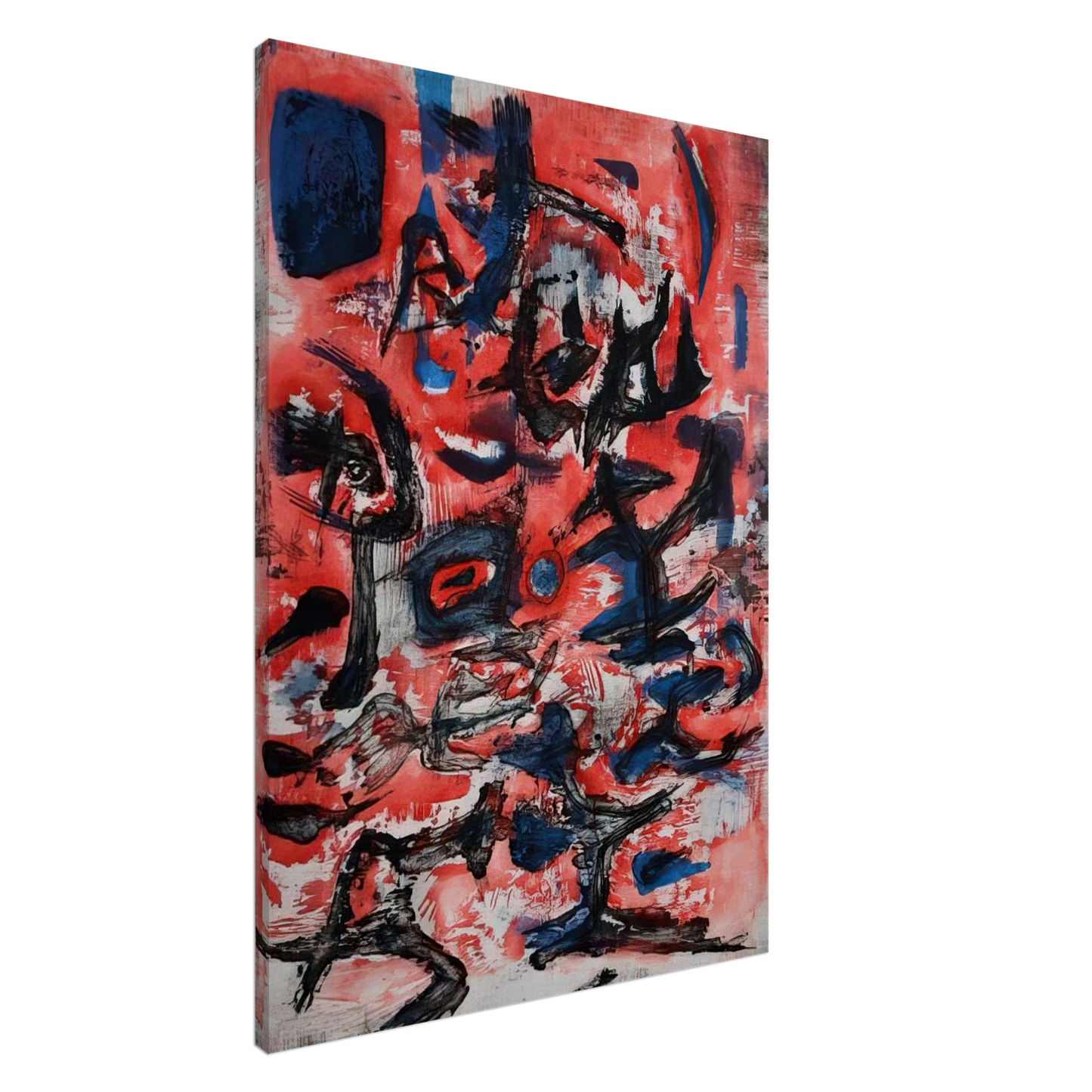 Zao Wou-Ki - SIGNES EN MOUVEMENT 1957 Canvas - 20x30 cm / 8x12 inches-canvas