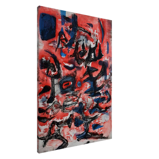 Zao Wou-Ki - SIGNES EN MOUVEMENT 1957 Canvas - 20x30 cm / 8x12 inches-canvas