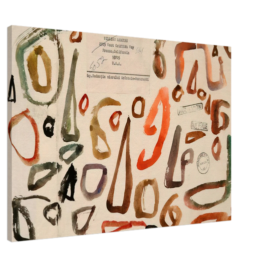 William Saroyan - Fresno Tuesday October 3, 1972 11 PM #1 - 1972 Canvas - 20x30 cm / 8x12 inches-canvas