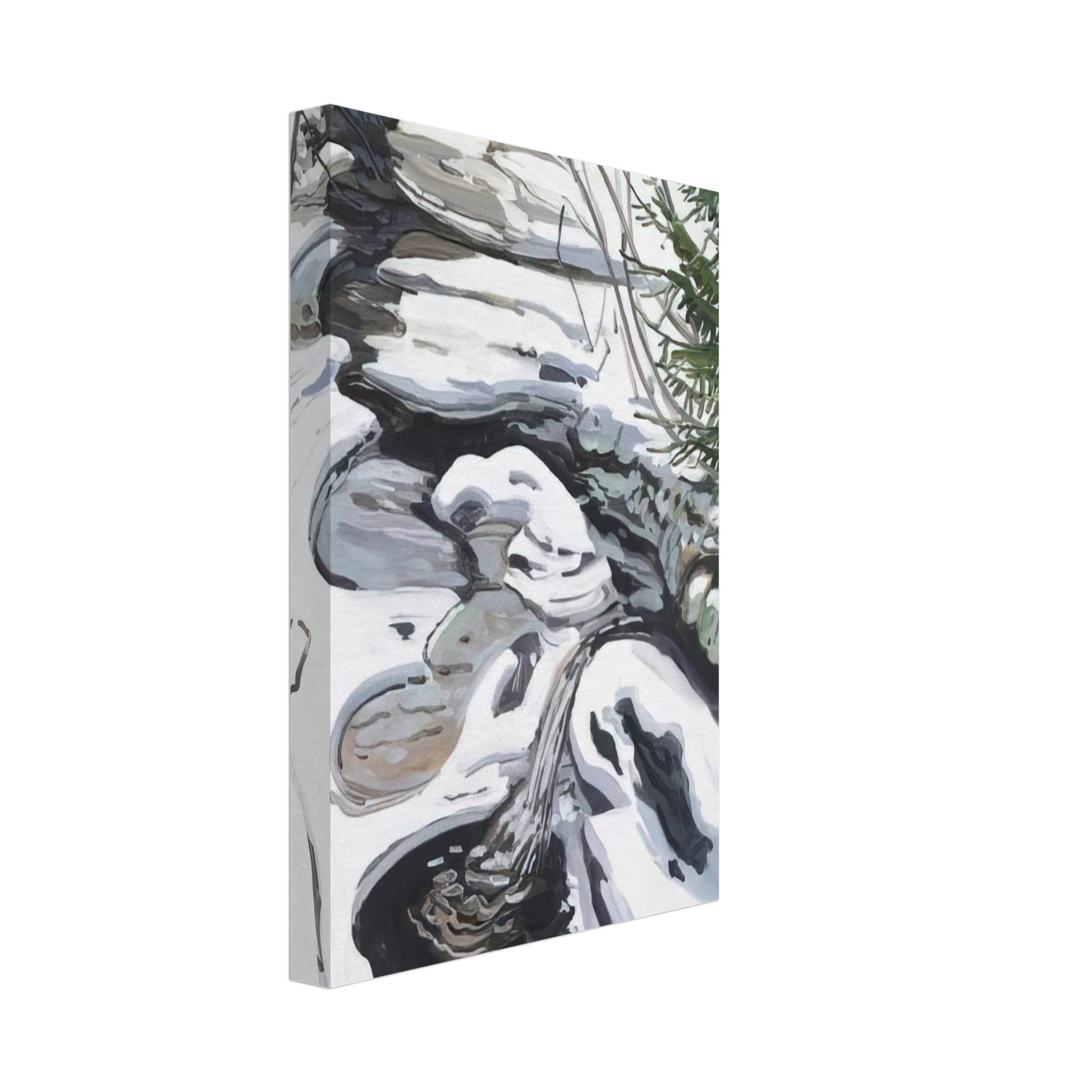 Neil Welliver - Study for Head of Passagassawaukeg - 1992 Canvas - 40x60 cm / 16x24 inches-canvas