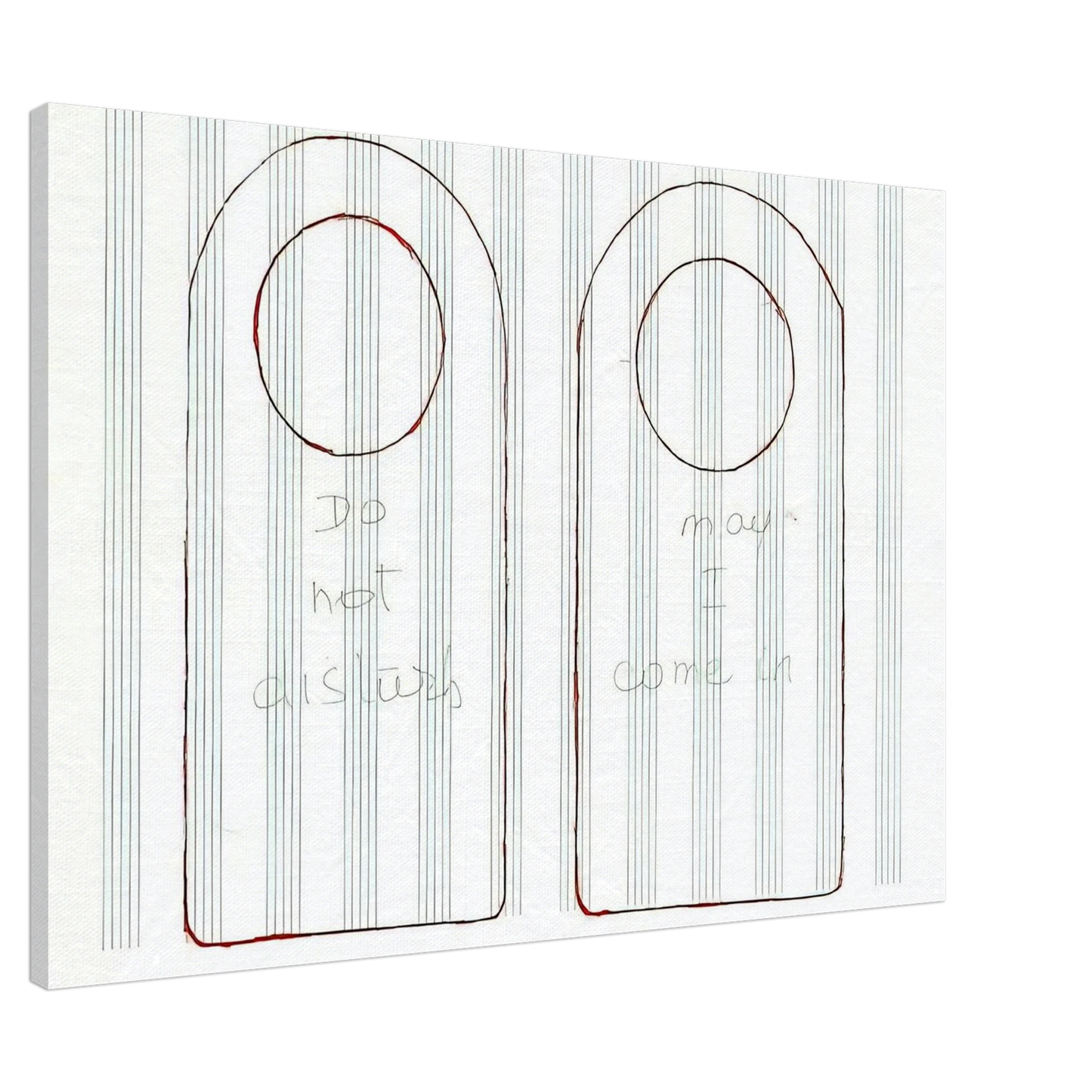 Louise Bourgeois - UNTITLED 1995 3 Canvas - 20x30 cm / 8x12 inches-canvas