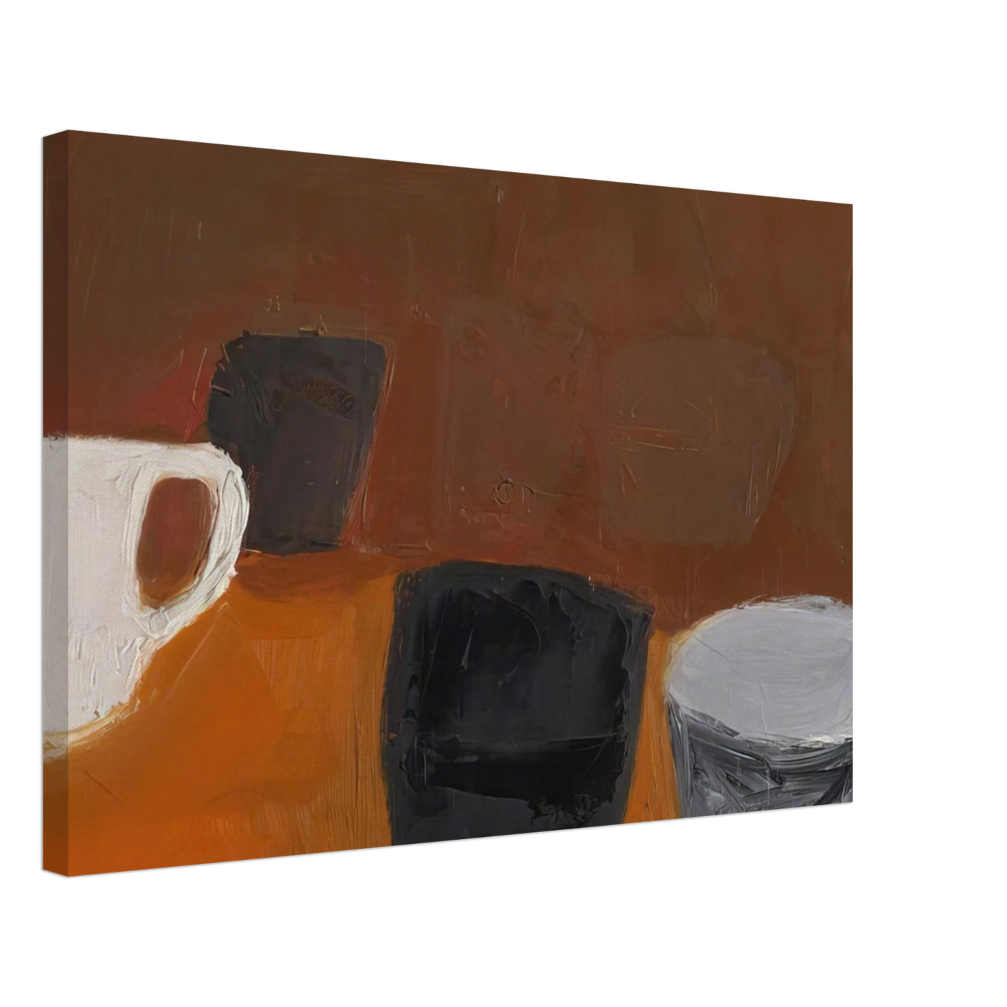 William Scott - Still Life with White Mug - 1957 Canvas - 40x60 cm / 16x24 inches-canvas