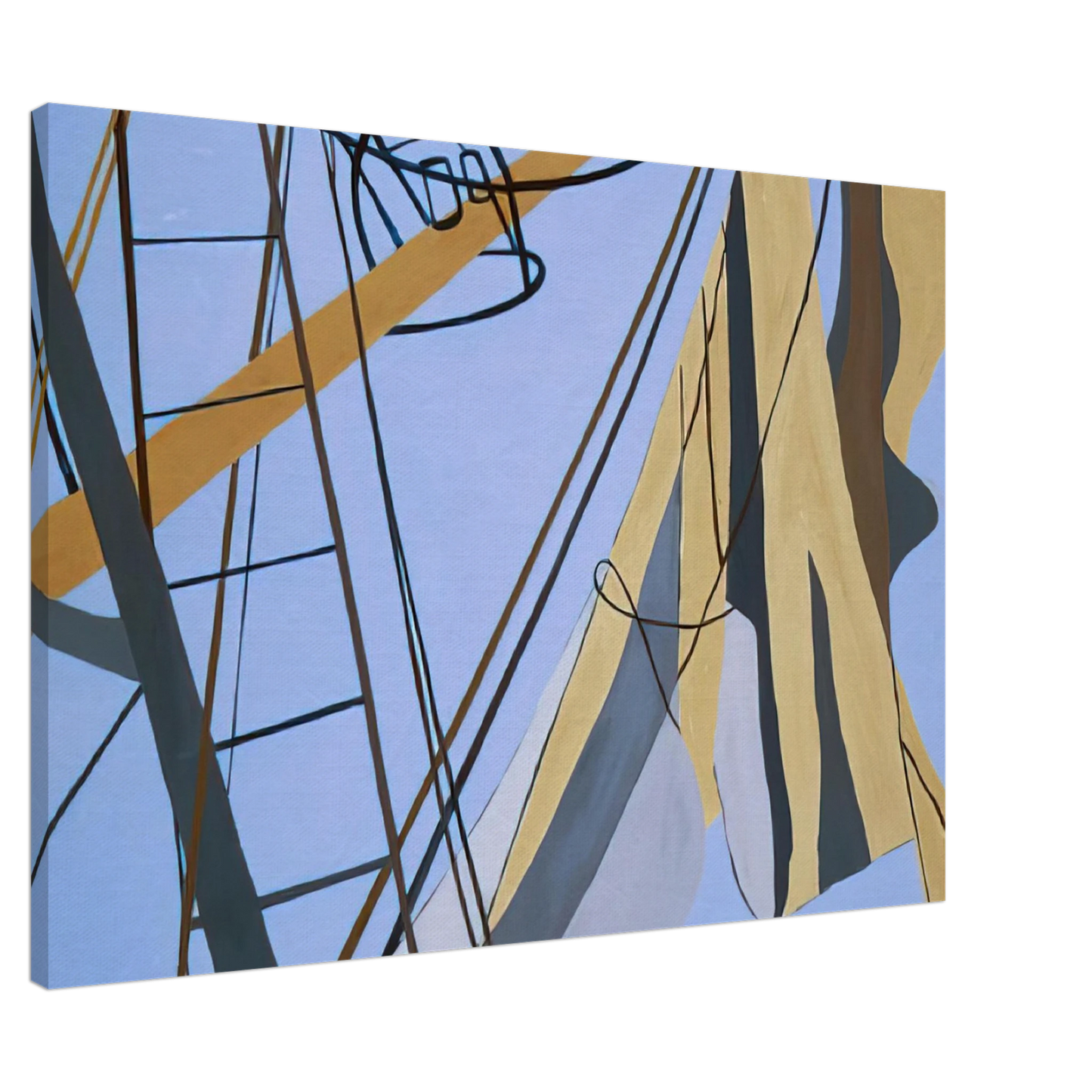 Ralston Crawford - Corpus Christi - 1975 Canvas - 20x30 cm / 8x12 inches-canvas