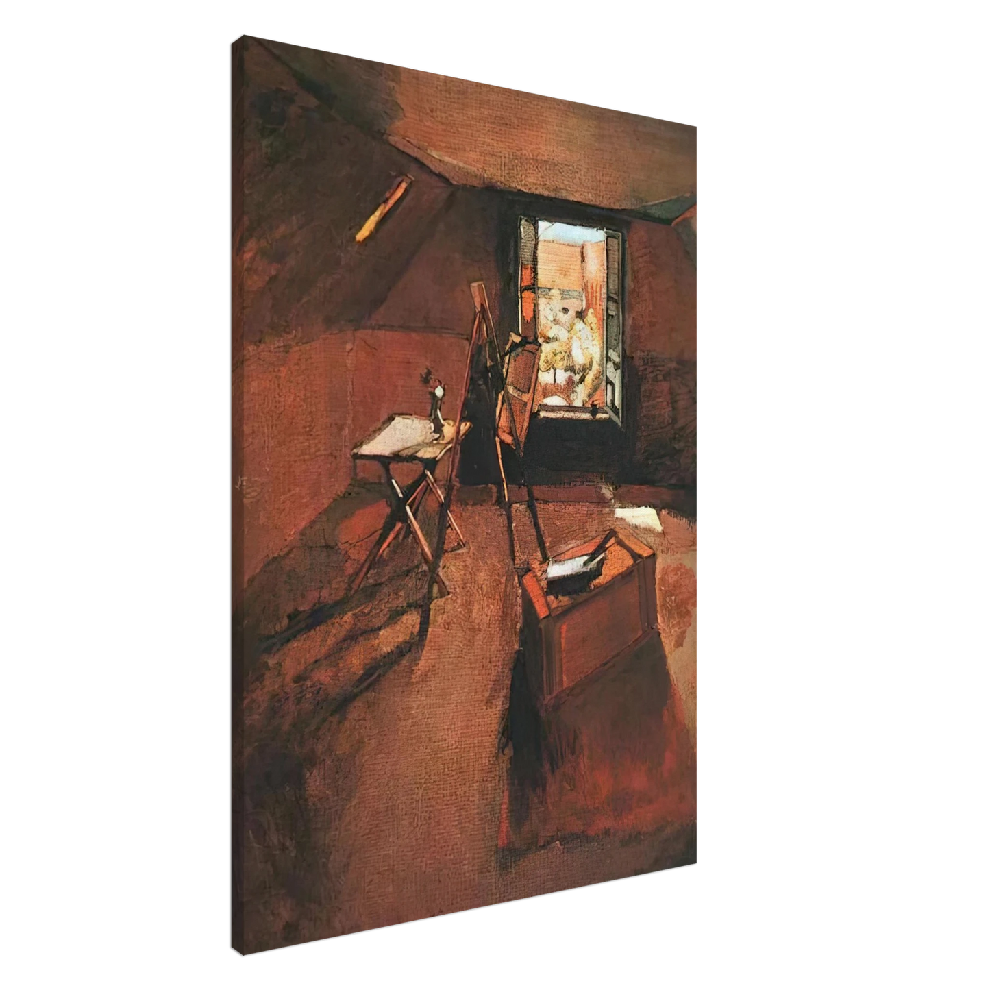 Henri Matisse - STUDIO UNDER THE EAVES Canvas - 20x30 cm / 8x12 inches-canvas