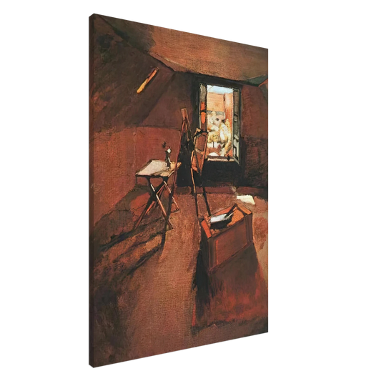 Henri Matisse - STUDIO UNDER THE EAVES Canvas - 20x30 cm / 8x12 inches-canvas