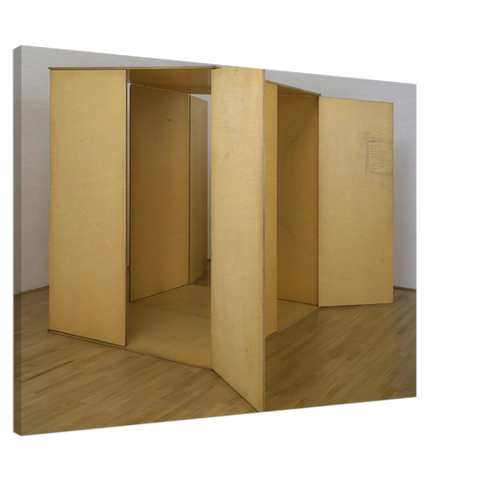 Charlotte Posenenske - Prototype for Revolving Vane - 1968 Canvas - 20x30 cm / 8x12 inches-canvas