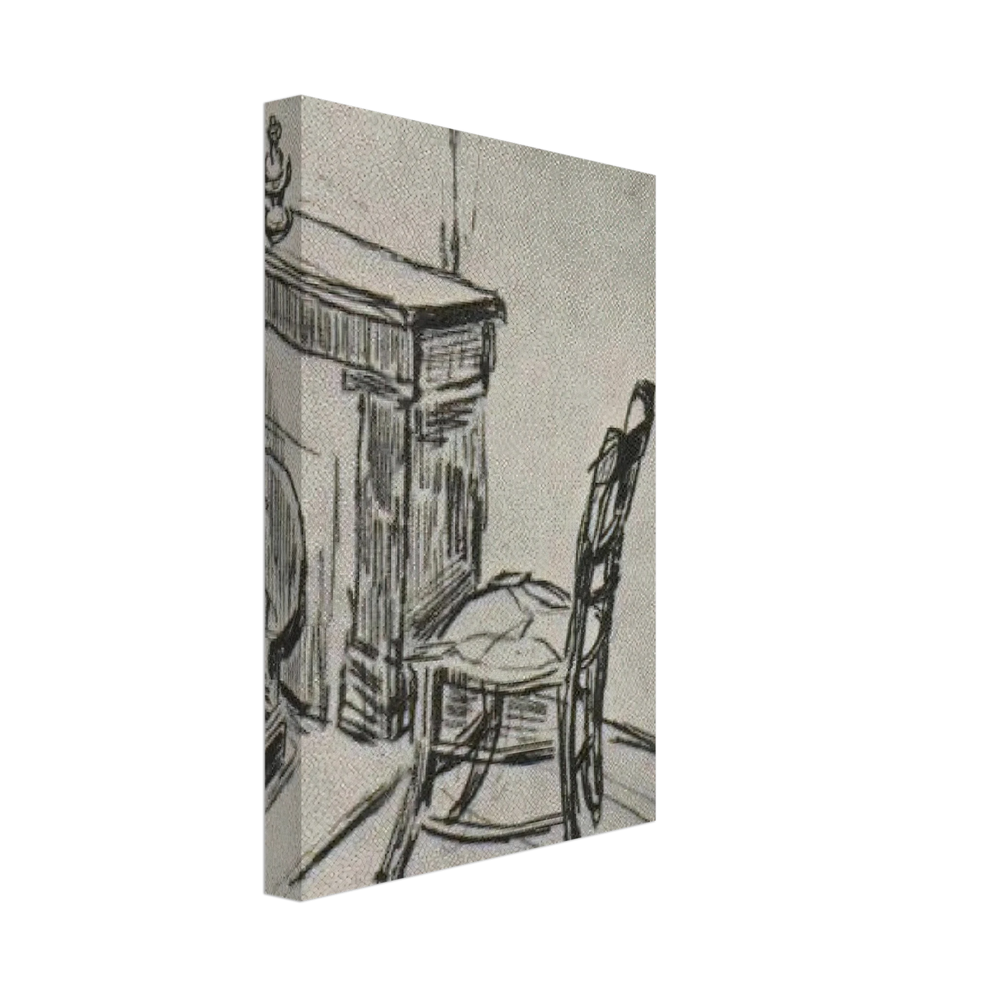 Vincent van Gogh - Chair near the Stove Canvas - 40x60 cm / 16x24 inches-canvas