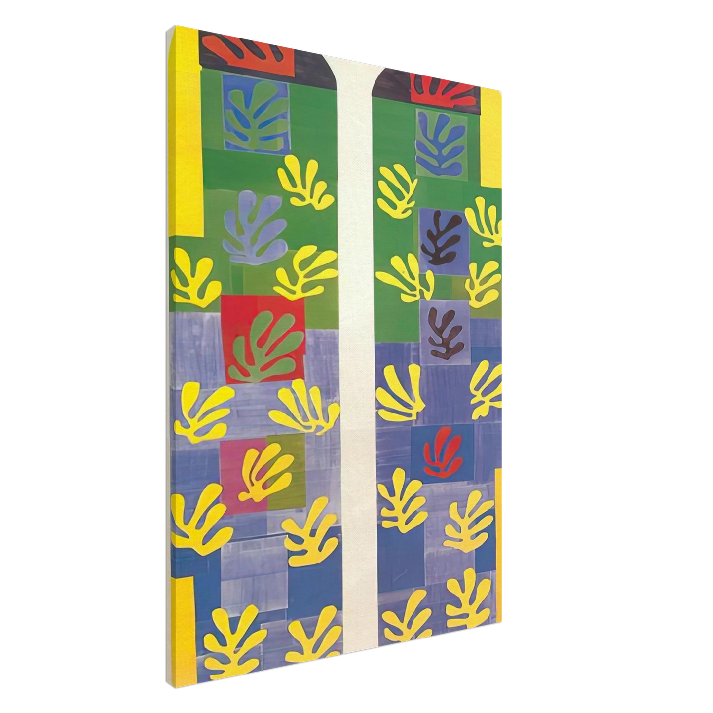 Henri Matisse - STAINED GLASS WINDOW WINDOW OF THE ABSIDE OF THE ROSARY CHAPEL 1949 Canvas - 20x30 cm / 8x12 inches-canvas