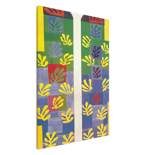 Henri Matisse - STAINED GLASS WINDOW WINDOW OF THE ABSIDE OF THE ROSARY CHAPEL 1949 Canvas - 20x30 cm / 8x12 inches-canvas