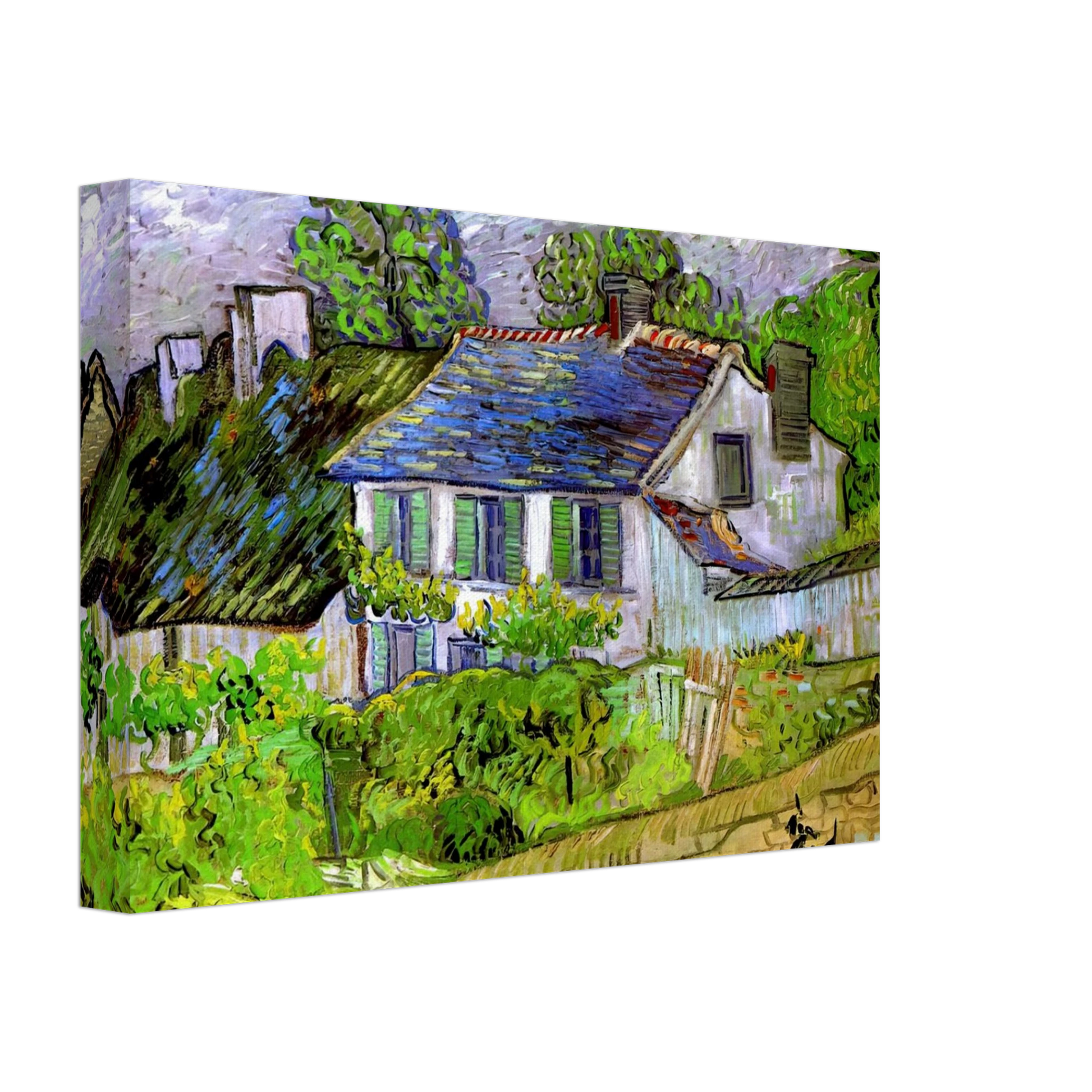 Vincent van Gogh - Houses in Auvers Canvas - 40x60 cm / 16x24 inches-canvas