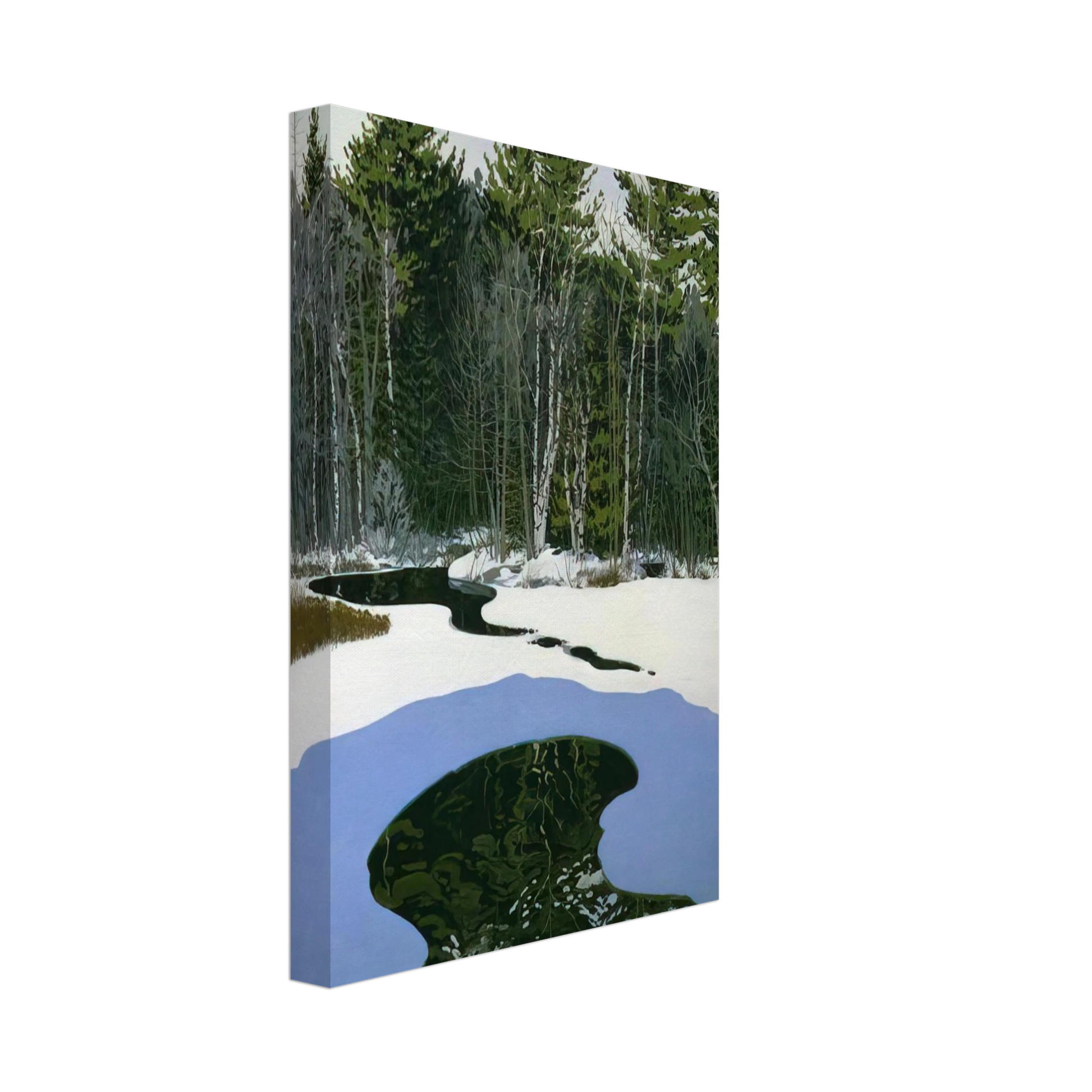 Neil Welliver - Pond Pass - Contemporary Realism Canvas - 40x60 cm / 16x24 inches-canvas