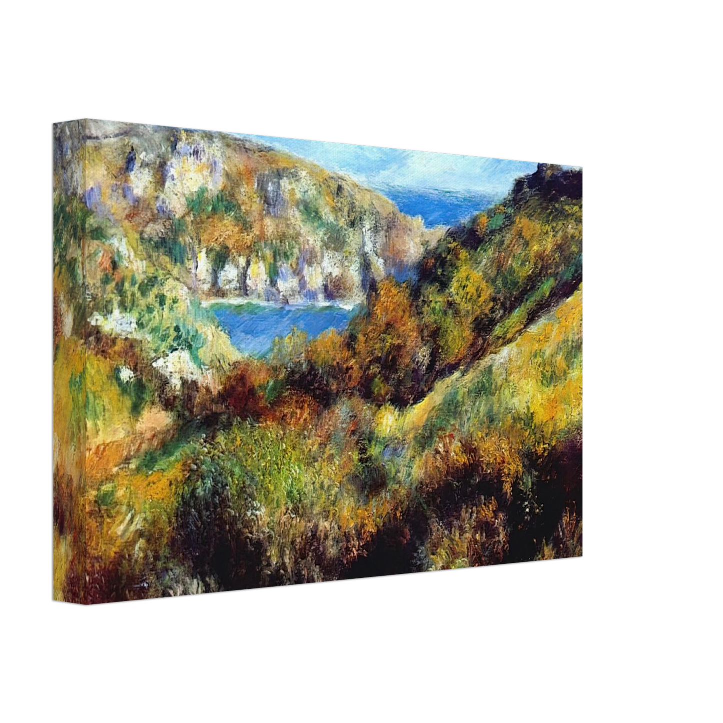 Pierre-Auguste Renoir - Hills Around Moulin Huet Bay Canvas - 40x60 cm / 16x24 inches-canvas