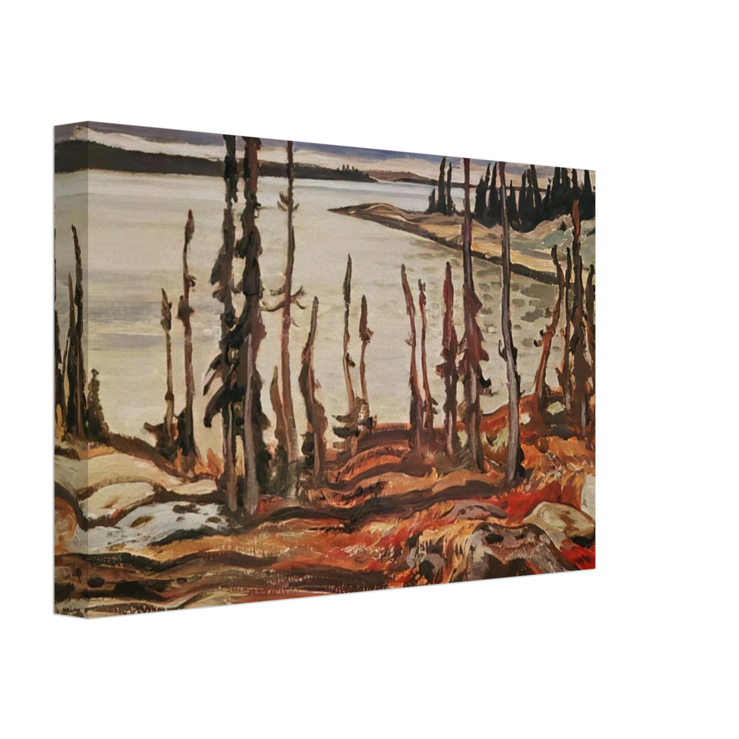 A.Y. Jackson - Wilderness, Deese Bay - Art Nouveau Modern Canvas - 70x100 cm / 28x40 inches-canvas