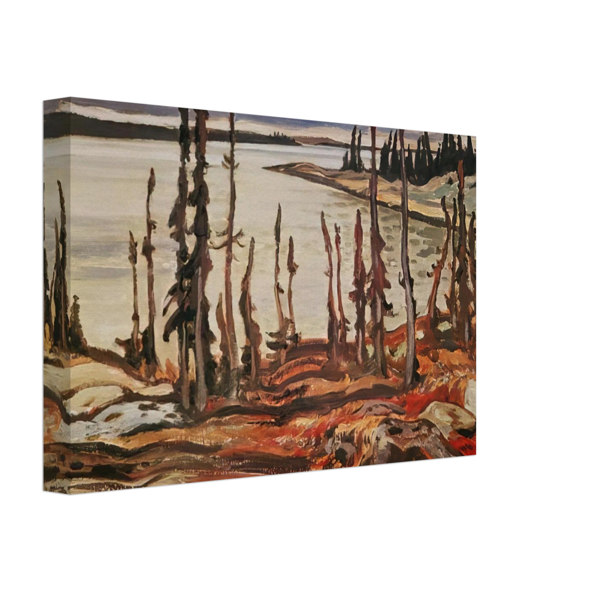 A.Y. Jackson - Wilderness, Deese Bay - Art Nouveau Modern Canvas - 70x100 cm / 28x40 inches-canvas