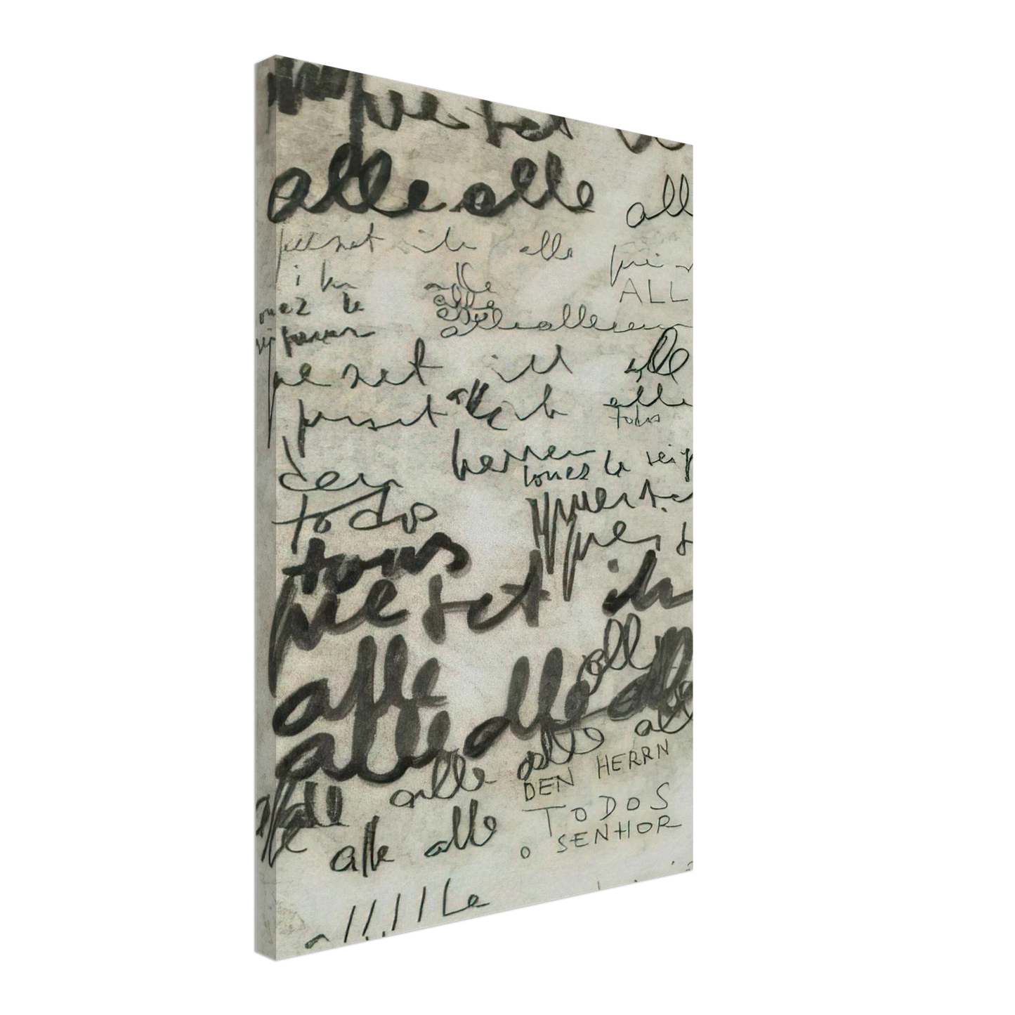 Mira Schendel - Untitled Alle - 1965 Canvas - 40x60 cm / 16x24 inches-canvas