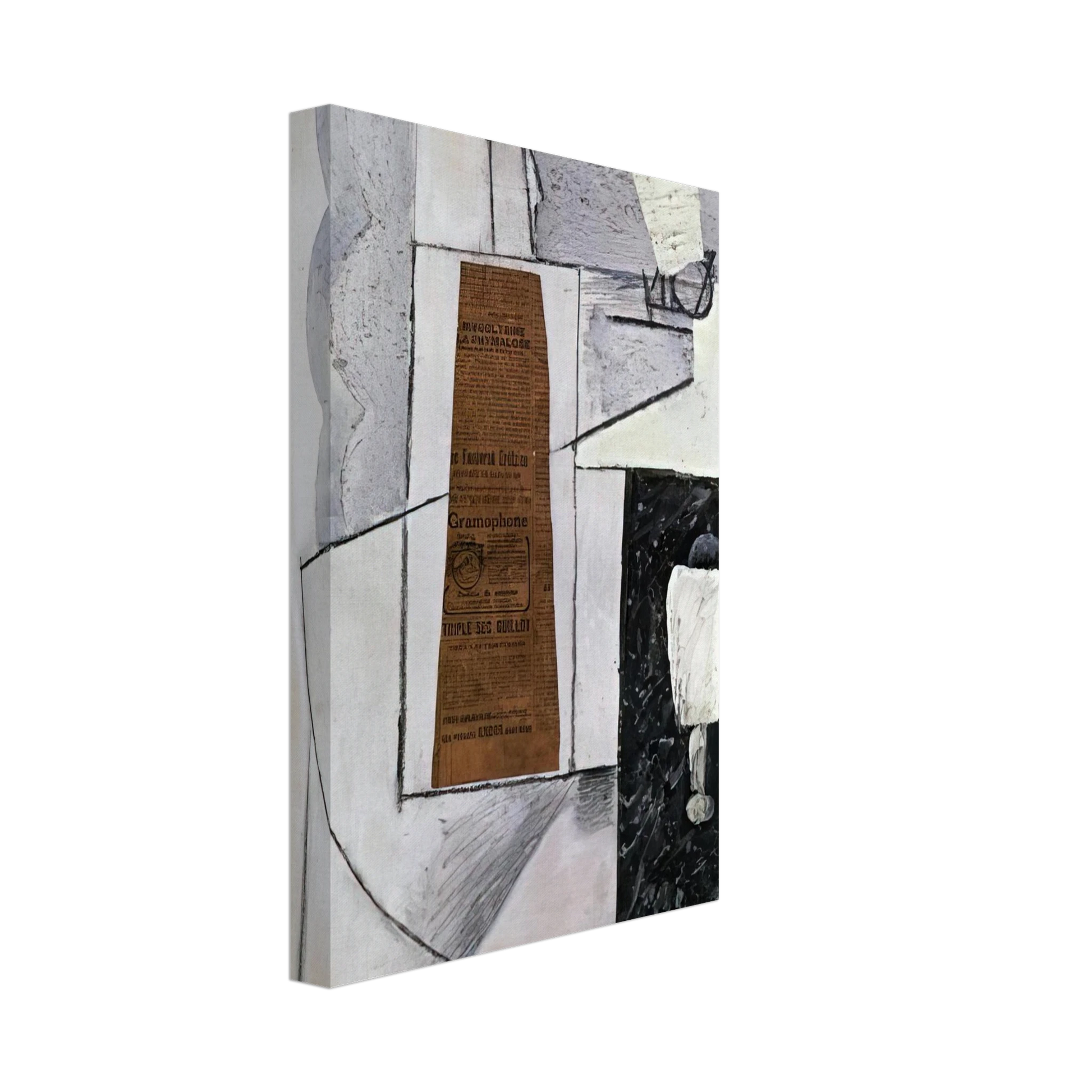 Juan Gris - BOTTLE AND GLASS 1 Canvas - 70x100 cm / 28x40 inches-canvas