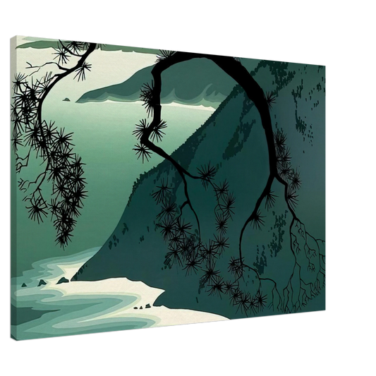 Eyvind Earle - Quiet Evening Canvas - 20x30 cm / 8x12 inches-canvas