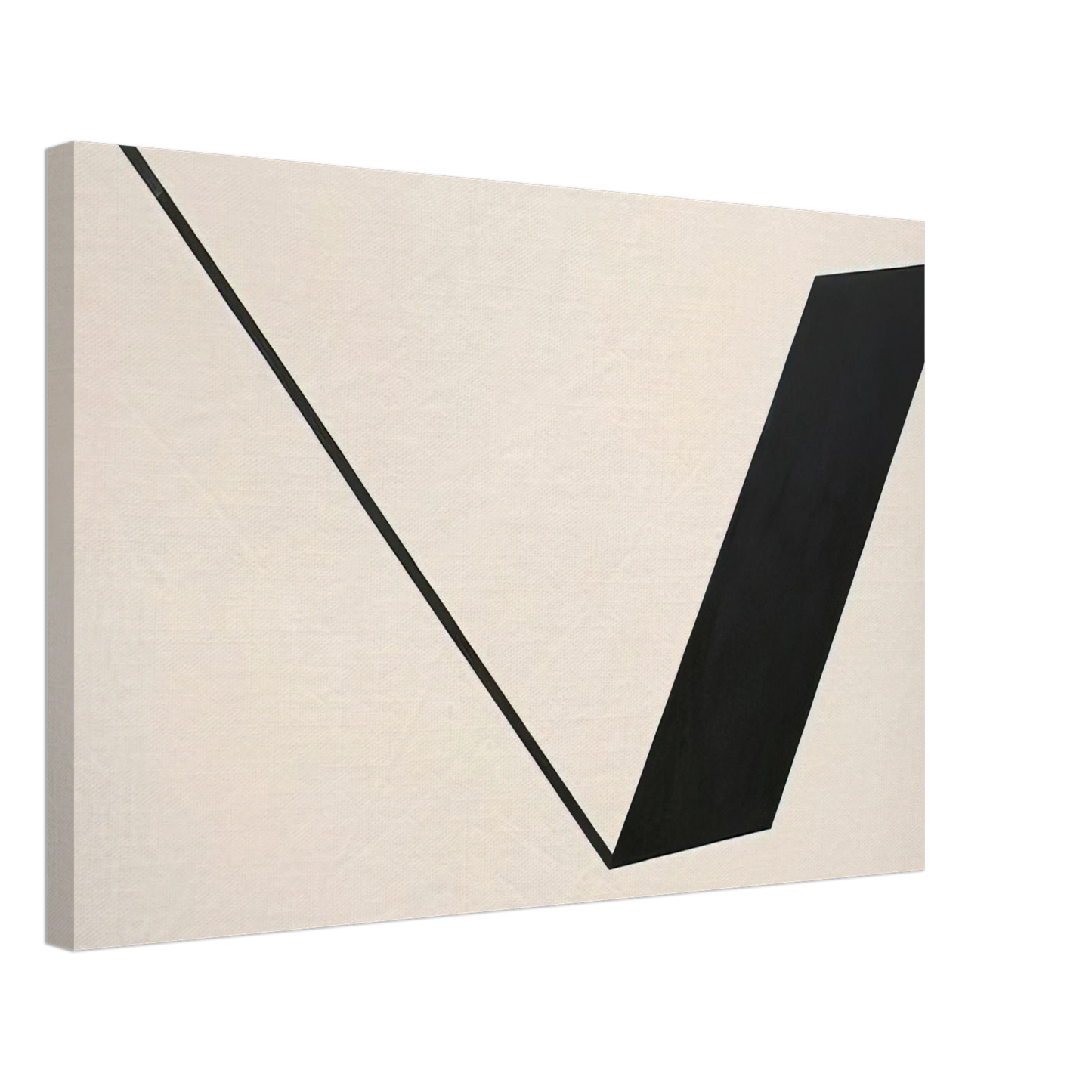 Leon Polk Smith - Big Space - Black Line - 1990 Canvas - 70x100 cm / 28x40 inches-canvas