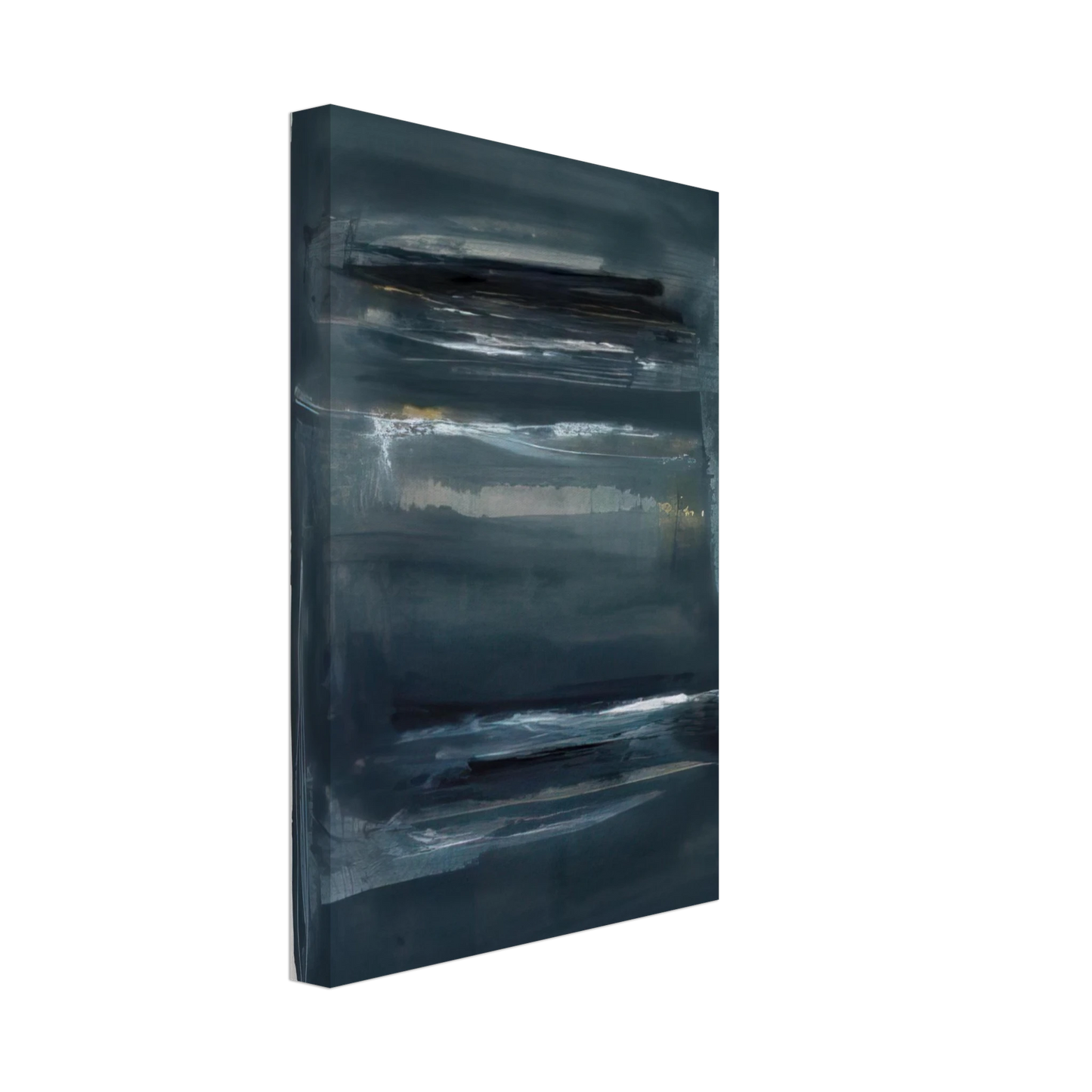 Larry Zox - Abstract with Blue and Black - Abstract Expressionism Canvas - 70x100 cm / 28x40 inches-canvas