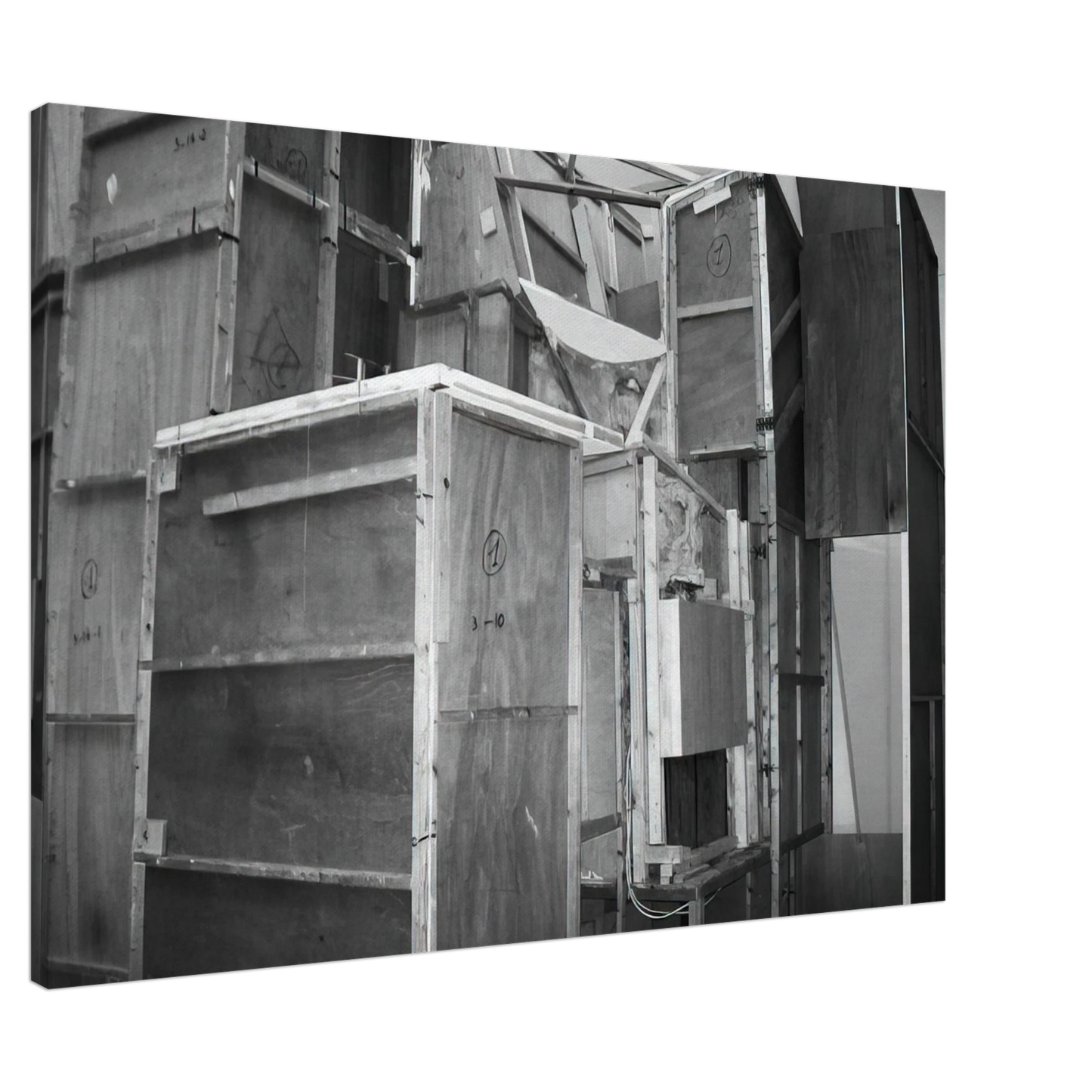 Kurt Schwitters - MERZBAU SEEN FROM THE OUTSIDE 1933 Canvas - 20x30 cm / 8x12 inches-canvas