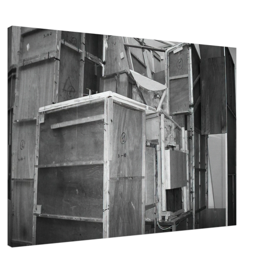 Kurt Schwitters - MERZBAU SEEN FROM THE OUTSIDE 1933 Canvas - 20x30 cm / 8x12 inches-canvas